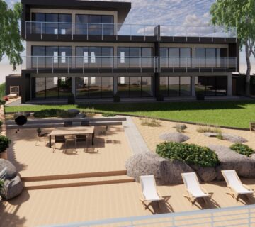 Ogród na klifie przy apartamentowcu